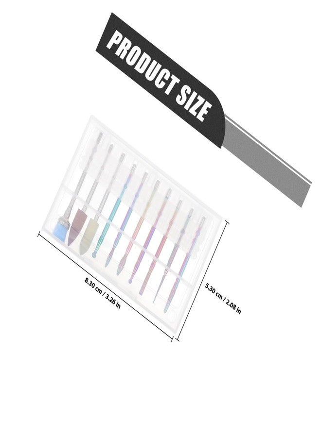DEARMAMY 10pcs Nail Drill Bits Set - Alloy Tungsten Steel Grinding Heads for Manicure Pedicure And Nail Art - Image 2